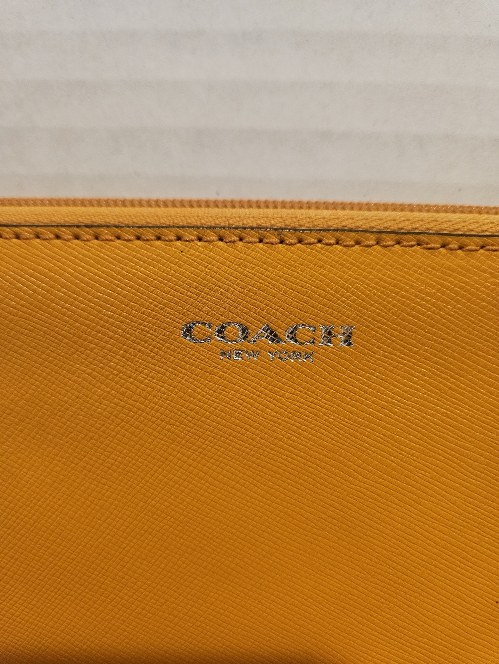 Coach Darcy Mango Leather Lion Appliqué Pouch Wristlet Clutch Novelty Rare - Picture 4 of 9
